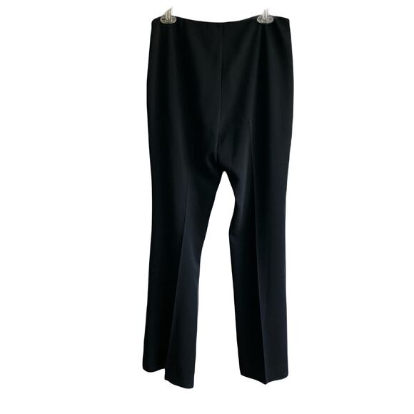 Theory Crepe Flare Leg Pants Size 8 Black Office Business Academia Work Preppy - Picture 5 of 11